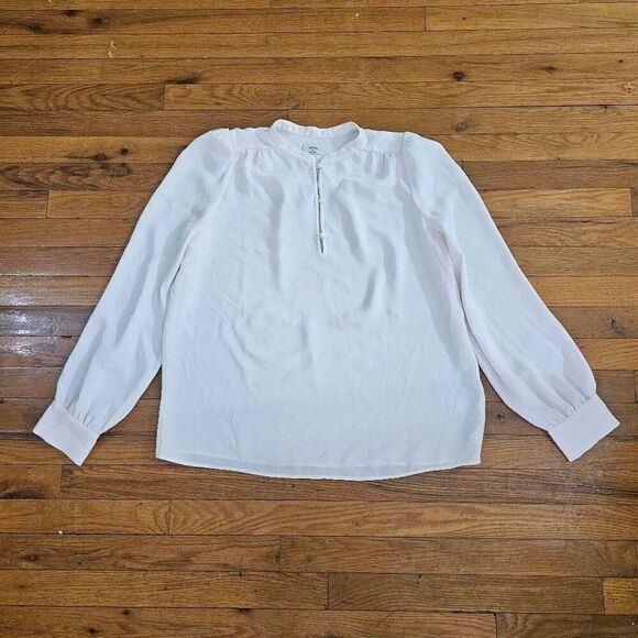 Aritzia Wilfred Ivory Long Sleeve Blouse Size Medium - Picture 1 of 7